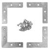 DIY Crafts Design No # 1, Pack of 8 Pcs, Flat Metal Corner Braces 2 5 Joining Fixing A (Design No # 1, Pack of 8 Pcs) view 2