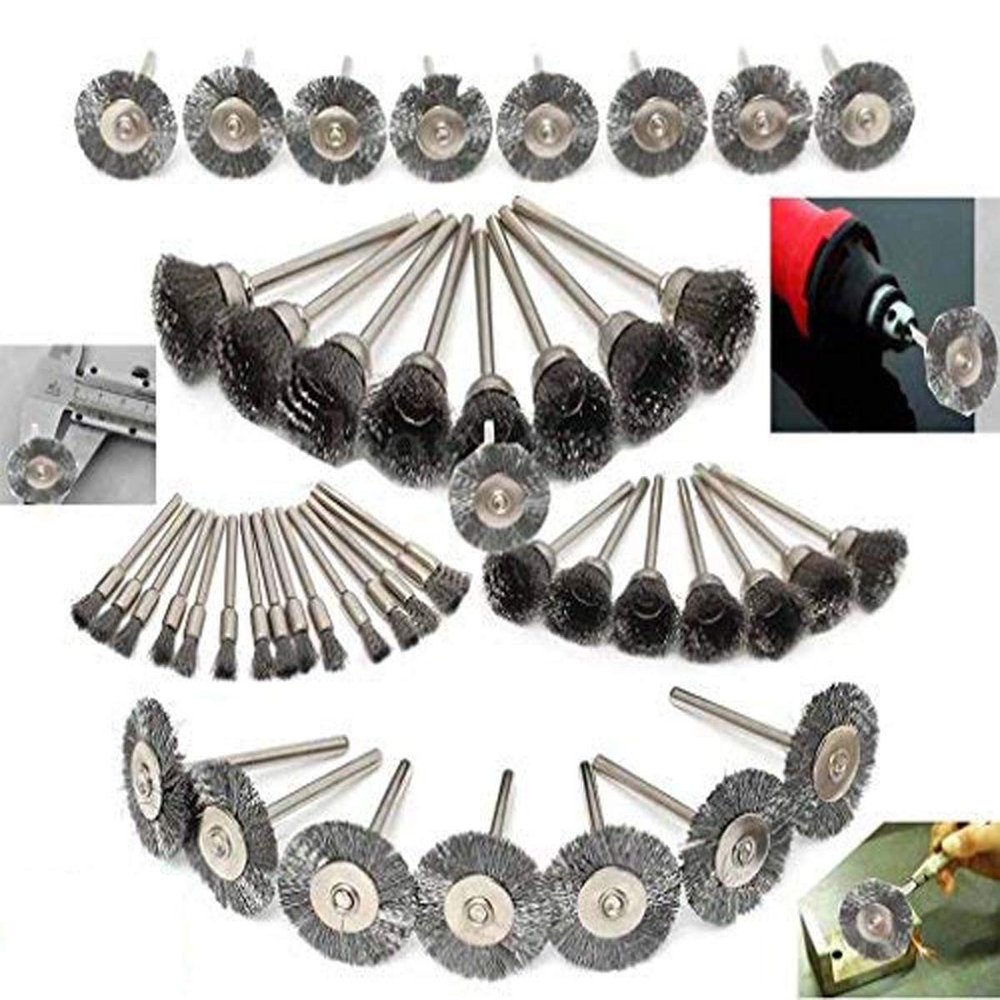 DIY Crafts Pack Of 9 Pcs, Design No # 3, Steel Brush Wire Wheel Brushes Die Gr (Pack Of 9 Pcs, Design No # 3)