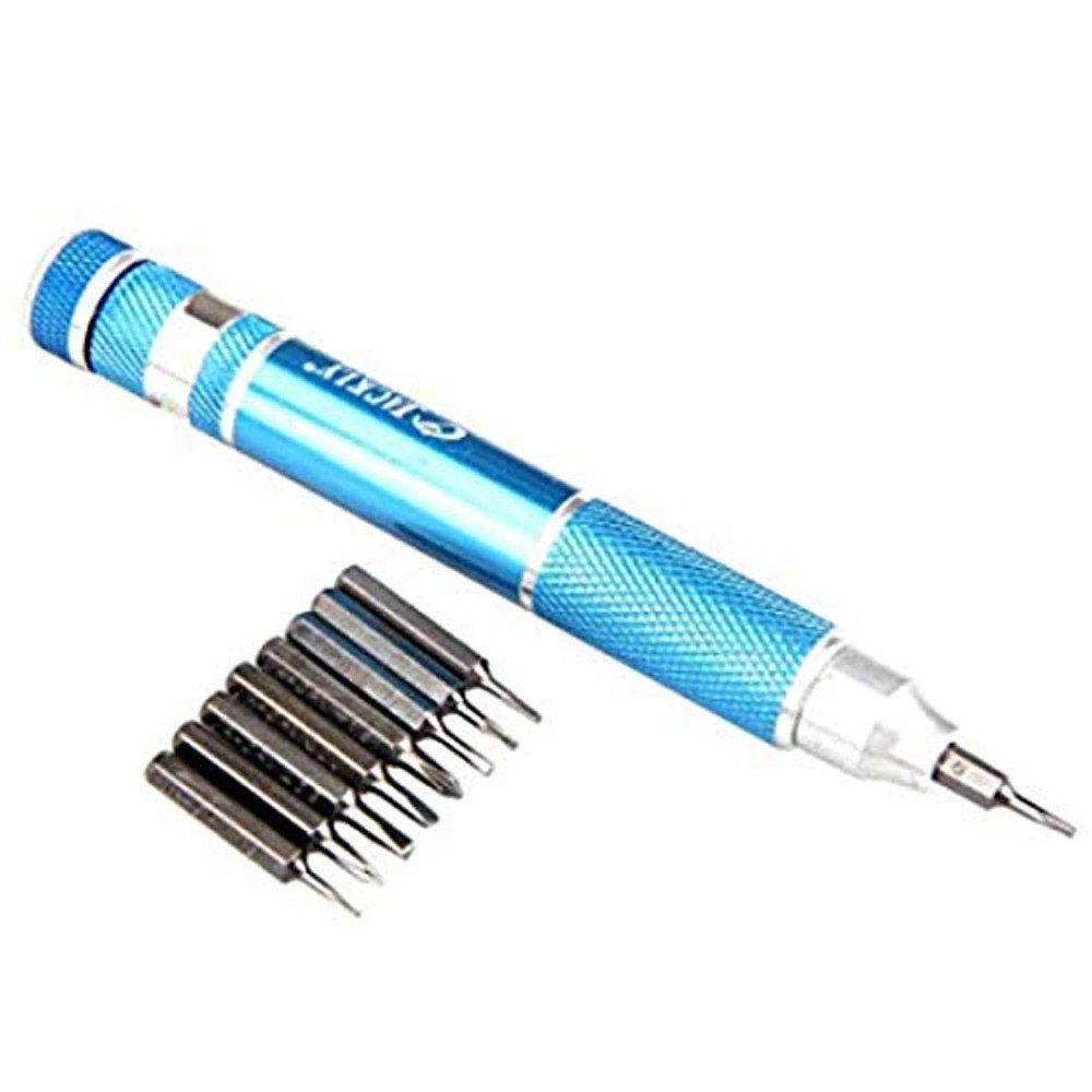 Diy Crafts 6981 10 in 1 Precision Screwdriver Bit Set Torx Star Phillips Tool Kit, Multicolor
