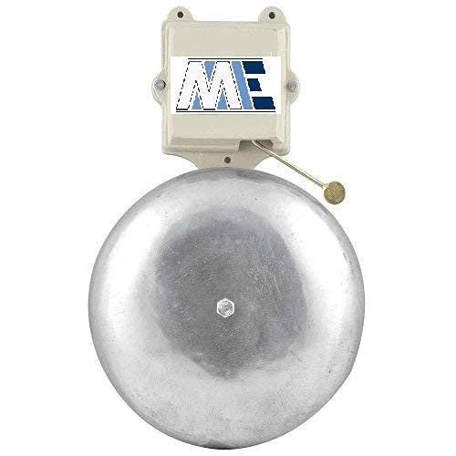 MM Enterprises Electronic Gong Bell 6 Inch | Automatic School & Factory Time Bell | Loud Clear Sound | Durable Metal Body | 220V AC Power Supply for Institutions Use Indoor Areas I