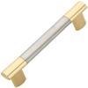FAST CP33 Gold and Stainless Steel Cabinet Pull Handle for Wardrobe Door & All Other Cabinets Drawer 2pcs (224mm) view 2