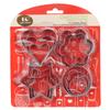 Decorcrafts Cookie Cutter Stainless Steel Cookie Cutter with 4 Shape 3 Sizes Heart Round Star and Flower, 12 Pieces view 1