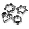 Decorcrafts Cookie Cutter Stainless Steel Cookie Cutter with 4 Shape 3 Sizes Heart Round Star and Flower, 12 Pieces view 2