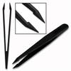 Aadvay Retail Anti-Static Plastic Tweezer/Anti-Static Plastic Tweezer Portable Black Straight Bend Pliers Heat Resistant Repair Hand Tool -(Set of 6) view 2