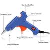 SCHOFIC Hot Melt Glue Gun 20 W Rapid Heating Technology Kit, on/off Switch and Flexible Trigger with 10 Sticks for DIY Small Craft, Fixing Household Items (Blue) view 3