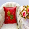MUKESH HANDICRAFTS Merry Christmas Cushion Cover in Jute Fabric Size-(24X24 Inches) view 4