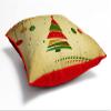 MUKESH HANDICRAFTS Merry Christmas Cushion Cover in Jute Fabric Size-(24X24 Inches) view 3