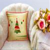 MUKESH HANDICRAFTS Merry Christmas Cushion Cover in Jute Fabric Size-(24X24 Inches) view 4
