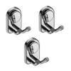 Amity Cute Stainless Steel 2-Pin Robe Hook/Coat Hook/Cloth Hooks, Wall Mounted for Hanging Keys, Clothes, Towel, 304 Grade Steel with Chrome Finish (Set of 3) view 1