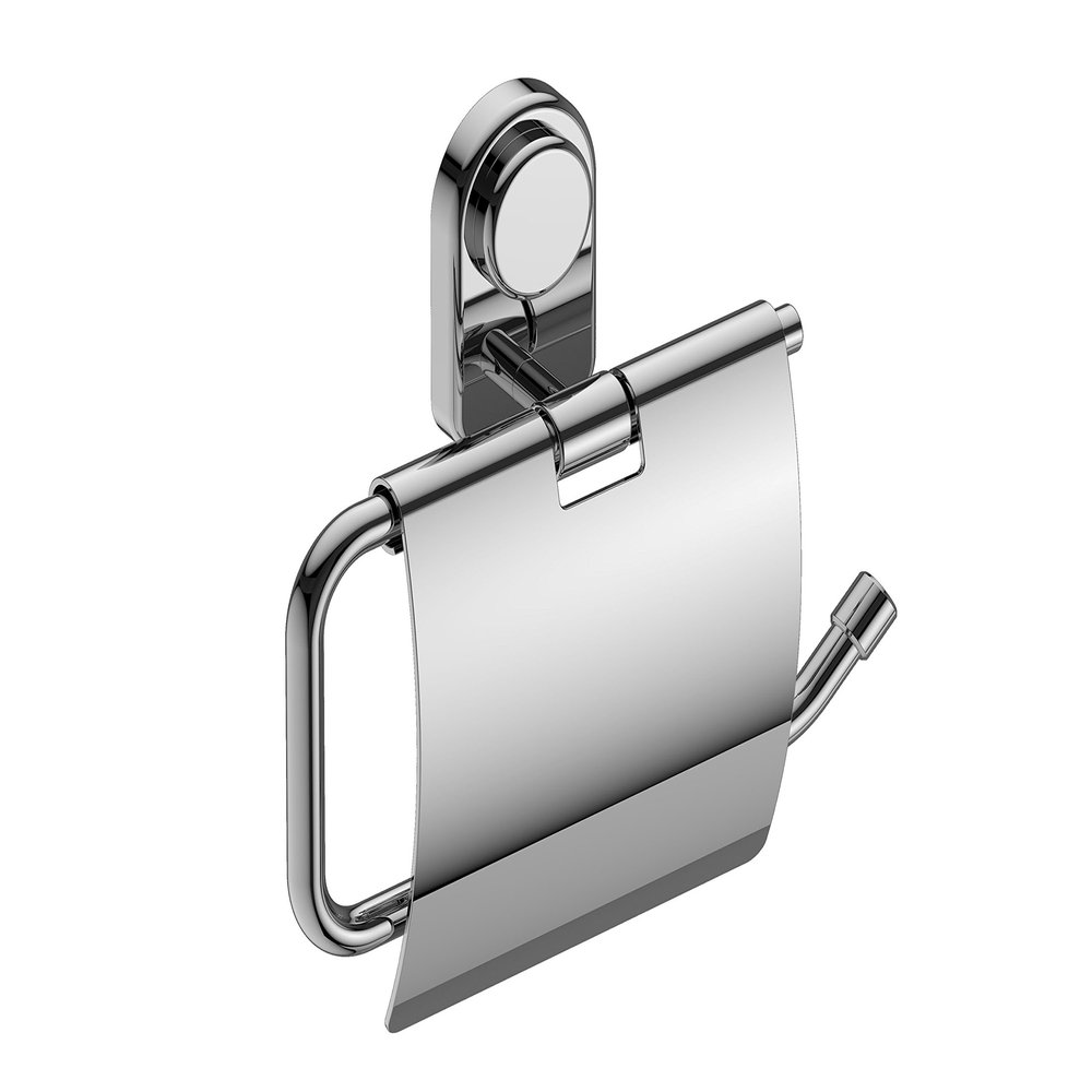 Amity Cute Toilet Paper Holder with Lid, Tissue Paper Stand with Flap, Wall Mounted for Toilet and Washroom, 304 Grade Stainless Steel with Chrome Finish