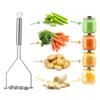 Oc9 Stainless Steel Potato Masher/Pav Bhaji Masher(Pack of 3) & Roti Chimta/Utility Tong & Pizza Cutter/Slicer & Egg Whisk/Egg Beater & Cheese Grater/Coconut Grater for Kitchen view 3