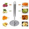 Oc9 Stainless Steel Potato Masher/Pav Bhaji Masher(Pack of 3) & Roti Chimta/Utility Tong & Pizza Cutter/Slicer & Egg Whisk/Egg Beater & Cheese Grater/Coconut Grater for Kitchen view 4