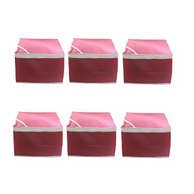 Fashion Bizz Pink Regular Multi Saree Cover 6 Pcs Combo