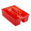 KR STORE 3-Compartment Industrial Caddy Basket  Heavy-Duty Cleaning Organizer with Handle for Bathroom, Tools, Floors & Windows  Durable Red Utility Basket view 1