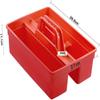 KR STORE 3-Compartment Industrial Caddy Basket  Heavy-Duty Cleaning Organizer with Handle for Bathroom, Tools, Floors & Windows  Durable Red Utility Basket view 3