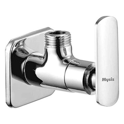 Mysis Speed Brass Angle Valve With Wall Flange (Chrome Finish)