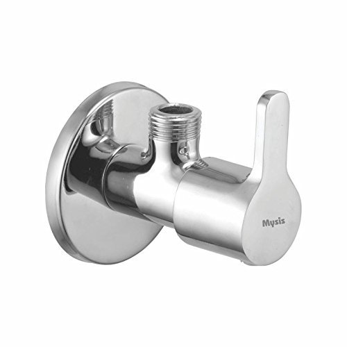 Mysis Orange Brass Angle Valve With Wall Flange (Chrome Finish)