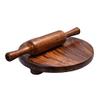 Sri Balajee Bangles Chakla Belan Wooden Handmade Kitchen Item, 10 Inches,Brown view 3