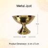 Puja Samagri Online Brass Metal Jyot/Oil Lamp Diya (Golden) view 2