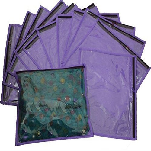 DMS RETAIL Single Packing Saree Cover Purple 7 Pcs Saree Cover Suit Cover Saree Cover Box
