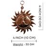Salvus APP SOLUTIONS Traditional Copper Vastu Sun Mask for Wall, Home-Office Decor & Car Dashboard (Brown, 4 INCH) view 2