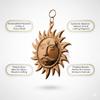 Salvus APP SOLUTIONS Traditional Copper Vastu Sun Mask for Wall, Home-Office Decor & Car Dashboard (Brown, 4 INCH) view 3