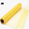Rhome 3 Meter Fine Tissue Fabric | Organza for Gift Packing, Home Decoration & Furnishing, Garments, Curtains | Fine Woven Fabric | 43 Inch Width | Light Gold view 4