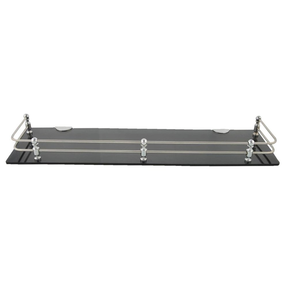 Spiry 18x5 Inch Acrylic Wall Mount Bathroom Shelf, Rack for Kitchen & Bathroom(Black)