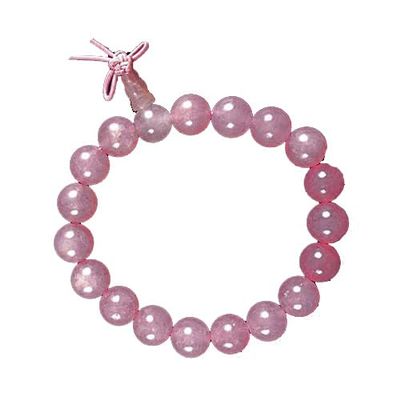 eshoppee vastu feng Shui Rose Quartz Stone Bracelet with guru Bead (Rose Quartz guru Bead)