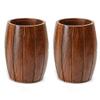 Wood Art Store Wooden Barrel Shaped Cutlery Holder/Spoon Holder/Pen Holder (Set of 2) view 1