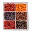 eshoppee 6/0, 4mm 300 gm Approx 5500 Glass Seed Beads for Jewellery Making kit Art and Crafts Materials for Embroidery Necklace Bracelet Earring Making Materials DIY kit (red Brown) view 1