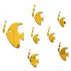 Wall1ders 7 Fish 21 Dots Golden(Pack of 28), Mirror Stickers for Wall, Acrylic Mirror Wall Decor Sticker, Wall Mirror Stickers, Acrylic Stickers, Wall Stickers for Hall Room, Bed Room, Kitchen. view 1