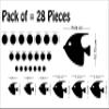 Wall1ders 7 Fish 21 Dots Golden(Pack of 28), Mirror Stickers for Wall, Acrylic Mirror Wall Decor Sticker, Wall Mirror Stickers, Acrylic Stickers, Wall Stickers for Hall Room, Bed Room, Kitchen. view 2
