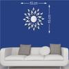 Wall1ders Silver Sun with Extra Flame (45 cm x 45 cm), mirror stickers for wall, acrylic mirror wall decor sticker, wall mirror stickers, Acrylic Stickers, Wall Stickers for Hall Room, Bed Room, Kitchen. view 2