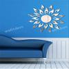 Wall1ders Silver Sun with Extra Flame (45 cm x 45 cm), mirror stickers for wall, acrylic mirror wall decor sticker, wall mirror stickers, Acrylic Stickers, Wall Stickers for Hall Room, Bed Room, Kitchen. view 3
