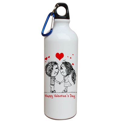 PRINTELLIGENT Valentine's Day Gifts for Girlfriend Happy Valentine's Day Shipper(600ml, Aluminium)
