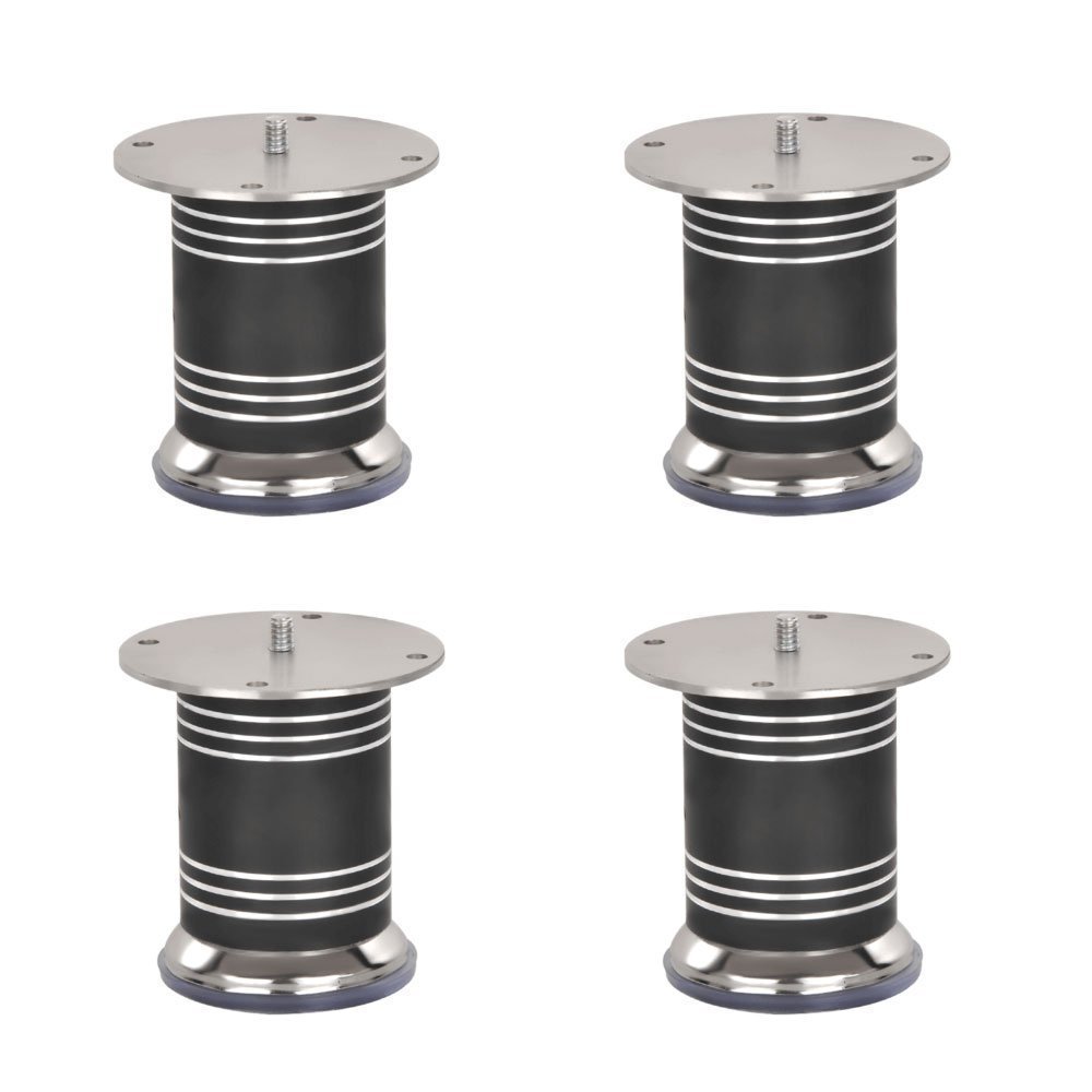 A & Y TRADERS Sofa Leg Round Stainless Steel 202 Colour WENGY Pack of 4 (3 INCH)
