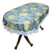 Stylista Table Cover Oval Shaped with White Border lace WxL 54x78 inches view 1
