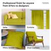Encasa XO Mercerised Cotton Canvas Fabric, 100x150 cm Wide | Sold by The Metre, Cut to Length | Fabric for Cushions, Sofa Covers, Light Upholstery, Embroidery, Dress Material, Lime Green view 4