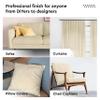 Encasa XO Mercerised Cotton Canvas Fabric, 100x150 cm Wide | Sold by The Metre, Cut to Length | Fabric for Cushions, Sofa Covers, Light Upholstery, Embroidery, Dress Material, Natural view 4