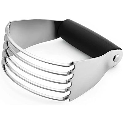 Baskety Dough Blender Pastry Cutter with Stainless Steel Blades for Baking, Dough Mixing (Black)