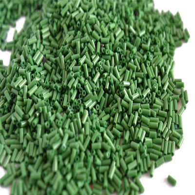 The Design Cart Opaque Green Pipe Beads/Bugle Beads/Glass Beads (4.5 mm, 100 Grams) Standard Quality, for ? Jewellery Making, Beading, Embroidery, Art and Craft