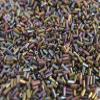 The Design Cart Transparent Rainbow Brown/Topaz Pipe/Bugle Beads/Glass Seed Beads (4.5 mm) (100 Grams) Standard Quality, for Jewellery Making, Beading, Arts and Crafts and Embroidery. view 1