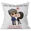 The Purple Tree Happy Valentine's day Gift Cushion Cover - 1 pc (16x16 inches or 40x40 cm ) Love Quote Cushion Cover , valentines day gift , best valentines day gift , valentines day gift for girlfriend , valentines day gift for boyfriend , valentine view 2