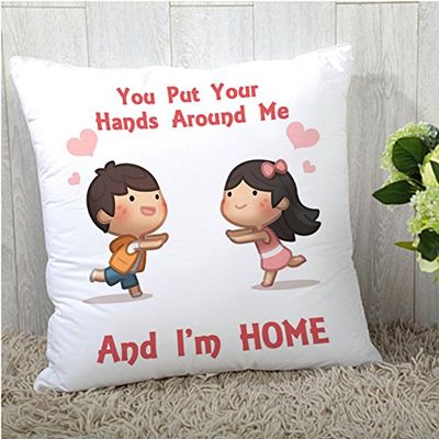 the purple tree Love Quote Polyester Blend Cushion Cover (16x16 inch, Multicolour)