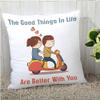 The Purple Tree Happy Valentine's day Gift Cushion Cover - 1 pc (16x16 inches or 40x40 cm ) Love Quote Cushion Cover , valentines day gift , best valentines day gift , valentines day gift for girlfriend , valentines day gift for boyfriend , valentine view 1