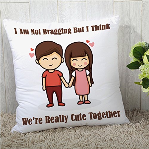the purple tree Polyester Blend Happy Valentine's Day Cushion Covers - Multicolor (16 x 16 inch, 40x40 cm)