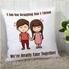 the purple tree Polyester Blend Happy Valentine's Day Cushion Covers - Multicolor (16 x 16 inch, 40x40 cm) view 1