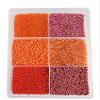 eshoppee 3mm (8/0) 300 gm Glass Seed Beads for Jewellery Making kit Art and Crafts Materials for Embroidery Necklace Bracelet Earring Making Materials DIY kit (red/Orange Family 8/0) view 1