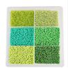 eshoppee 3mm (8/0) 300 gm Glass Seed Beads for Jewellery Making kit Art and Crafts Materials for Embroidery Necklace Bracelet Earring Making Materials DIY kit (Green Family 8/0) view 1